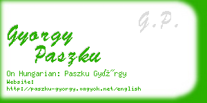 gyorgy paszku business card